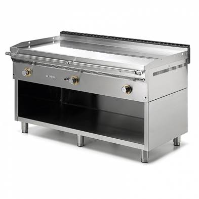 Mainho- Fry-Top a Gas Acero Rectificada Placa Lisa Serie Uni sobre mostrador 1505x820x310h mm MAINHO FLT-150/7