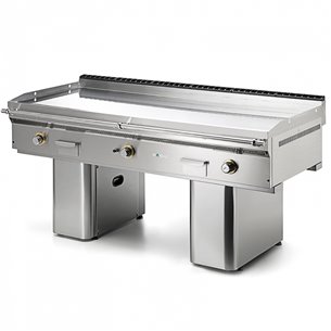 Mainho- Fry-Top a Gas Modular Acero Rectificado Placa Lisa Serie Uni 1805x820x860h mm MAINHO FL-180/7