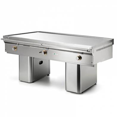 Mainho- Fry-Top a Gas Cromo Duro Placa Lisa Serie Teppanyaki sobre Mostrador 1805x820x310h mm MAINHO FCT-180/7 TY