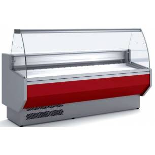 Vitrina Refrigerada Cristal Curvo Fondo 900 dim.1525x940x1235h mm Línea Córdoba  VED-9-15-C