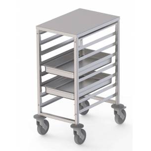 Clima Hosteleria- Carro Bandejero Acero Inoxidable Para 8 Bandejas GN1/1 460x640x900h mm TT08NGN1100
