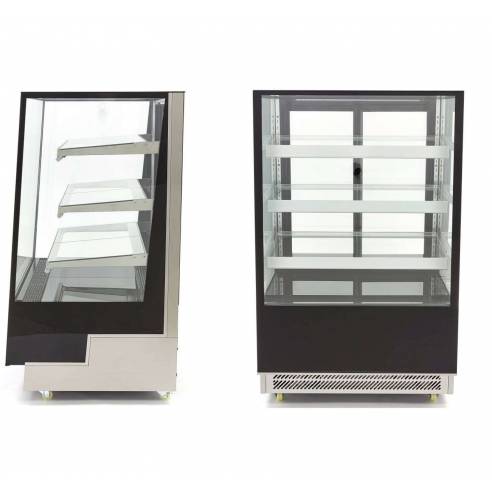 Clima Hosteleria- Vitrina Refrigerada Ventilada Total Cristal Recto con 3 estantes de cristal 900X810X1454h mm Línea Pekín XC...