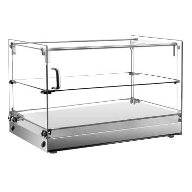 Vitrina Neutra Expositora 2 pisos base inoxidable 555x361x368h mm Línea Pekín XCZ-50L