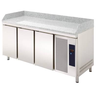 Mesa Refrigerada GN1/1  3 Puertas Preparación Encimera Granito 1792x700x850h mm Línea CORDOBA MRPG-180