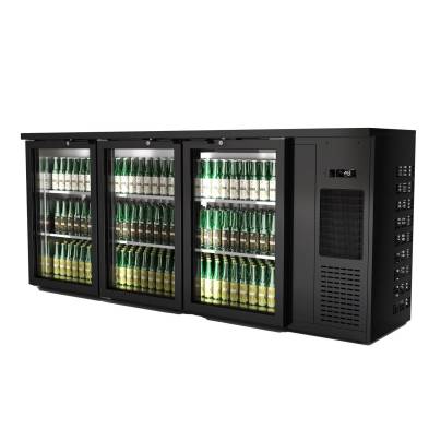 Clima Hosteleria- Expositor Botellero Refrigerado 3 puertas capacidad 575 botellas 1989x528x850h mm Línea CORDOBA CMRV-3