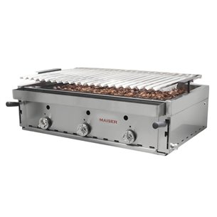 Barbacoa elevable de 90 parrilla acero inoxidable
