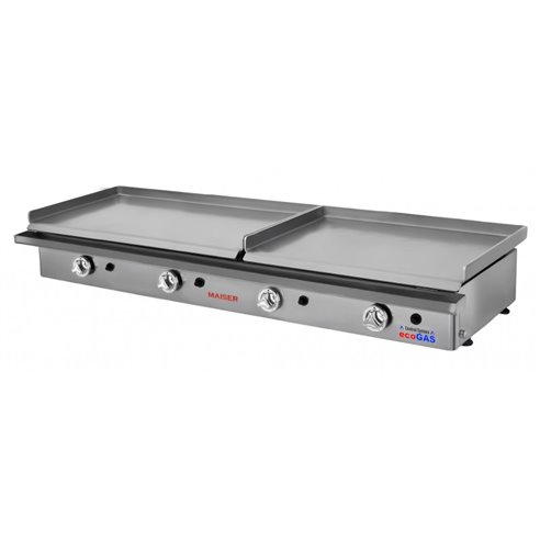 Hostelbar- Plancha porfesional a Gas ECOGAS 80+60 acero laminado EG86
