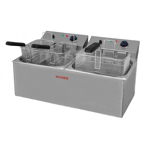 Maiser- Freidora Eléctrica Profesional de 10+10 litros con 4 cestas F12/103X2