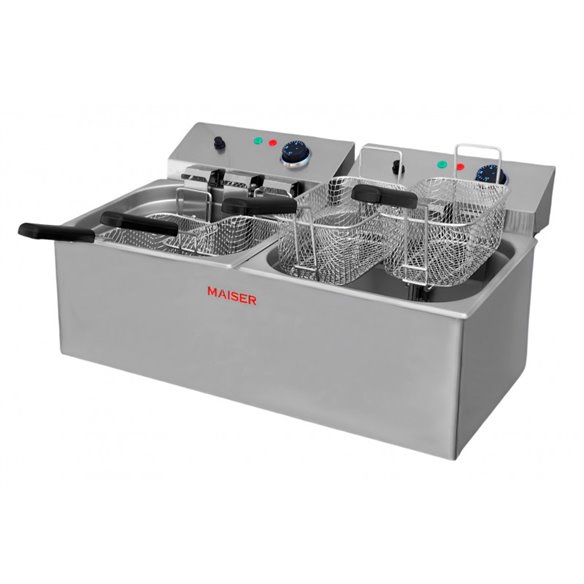 Maiser- Freidora Eléctrica Profesional de 10+10 litros con 6 cestas F12/106X2