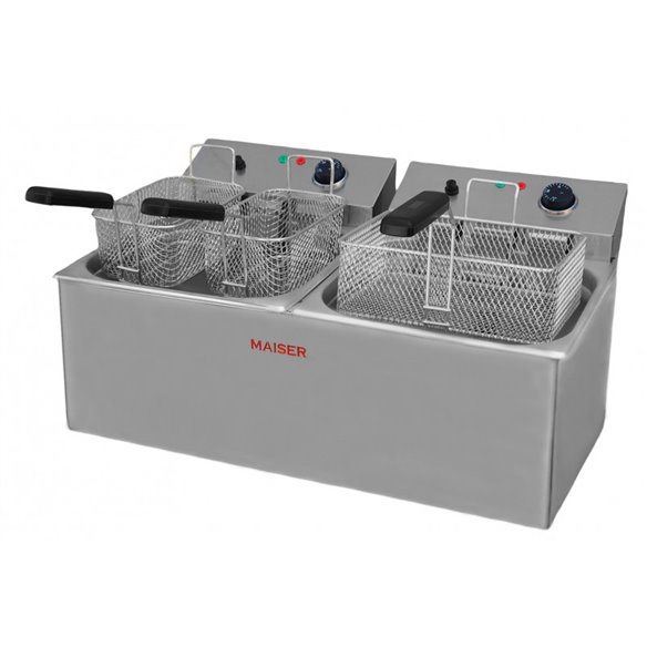 Maiser- Freidora Eléctrica Profesional de 10+10 litros con 6 cestas F12/106X2