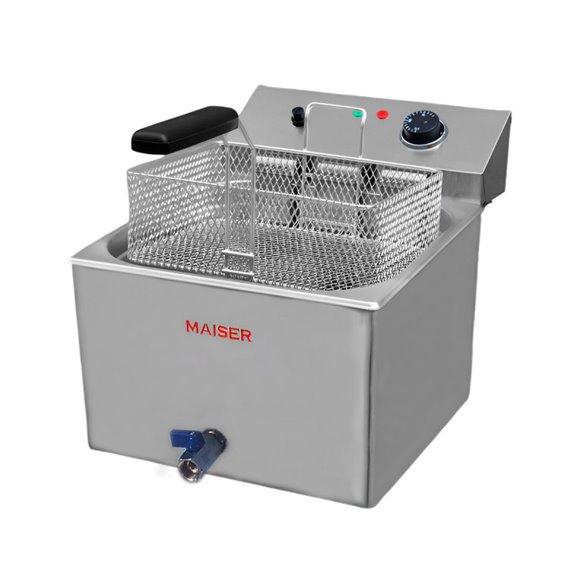 Maiser- Freidora Eléctrica Profesional de 10 litros con grifo eco F12/10GECO