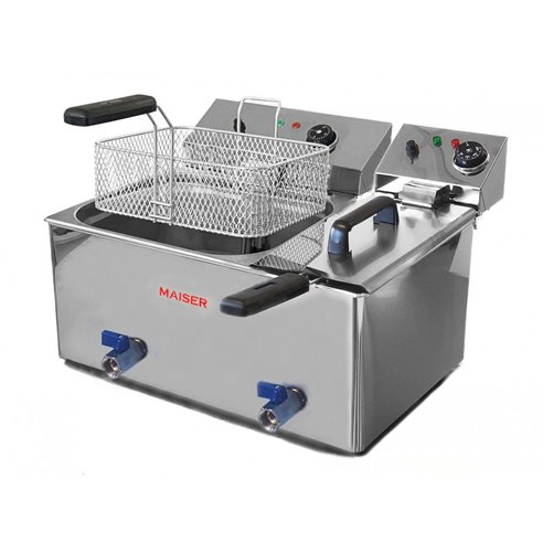 Maiser- Freidora Eléctrica Profesional de 10+4 litros con grifo eco F12/10+6/4GECO