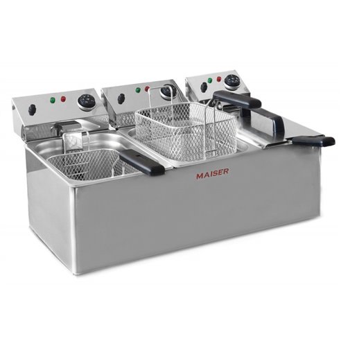 Maiser- Freidora Eléctrica Profesional triple de 8+8+4 litros F10/8X2+6/4