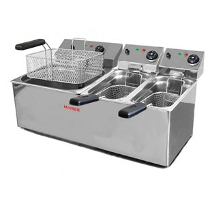 Maiser- Freidora Eléctrica Profesional triple de 10+4+4 litros F12/10+6/4X2