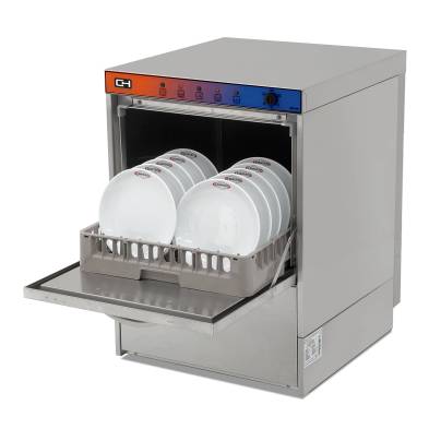 Clima Hosteleria- Lavavajillas Industrial con Bomba Abrillantador Cesta de 50x50cm ESTAMBUL CH500ECO-N