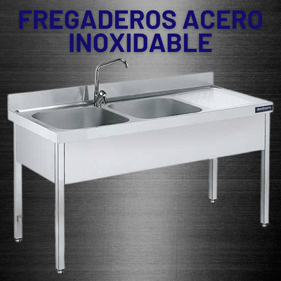 FREGADERO INDUST 1200X600X850 DE 1 SENO + 1 ESCURRIDOR IZQ